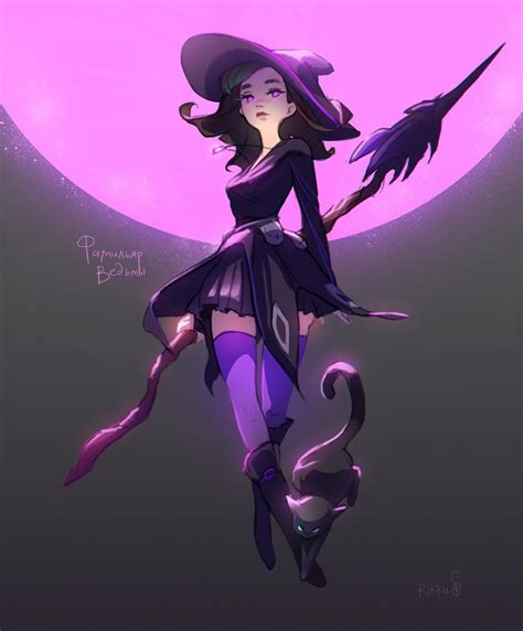 Purple Witch By Rikku Nyan On Deviantart Anime Witch Witch
