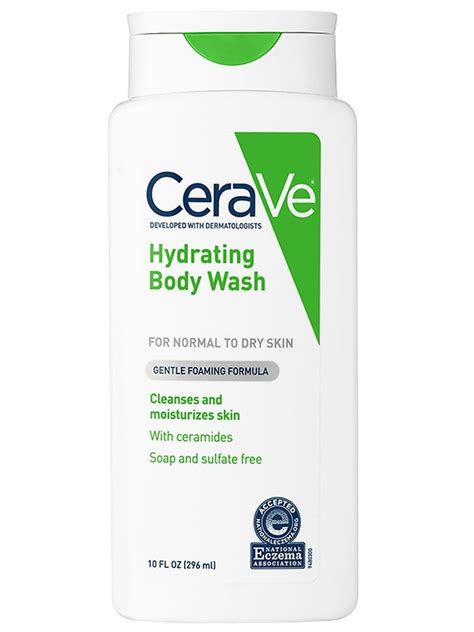 Cerave Gentle Hydrating Body Wash Moisturizes Normal To Dry Skin 10 Oz