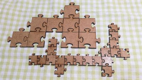 Laser Cut Jigsaw Puzzle Piece Shapes 3mm Thick Mdf Various Etsy