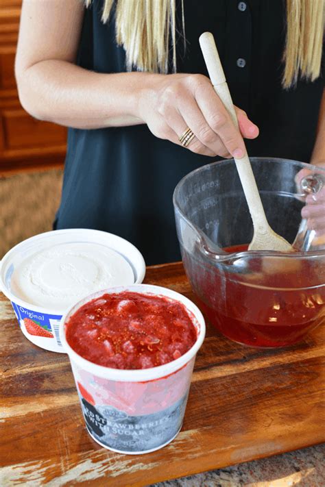 Stir in the boiling water until gelatin is dissolved. Best Ever Strawberry Jello Angel Food Cake Dessert Recipe
