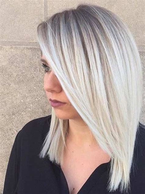Silver Platinum Blonde Ombré Dark Roots Hair Pinterest