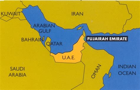 Fujairah UAE Map 
