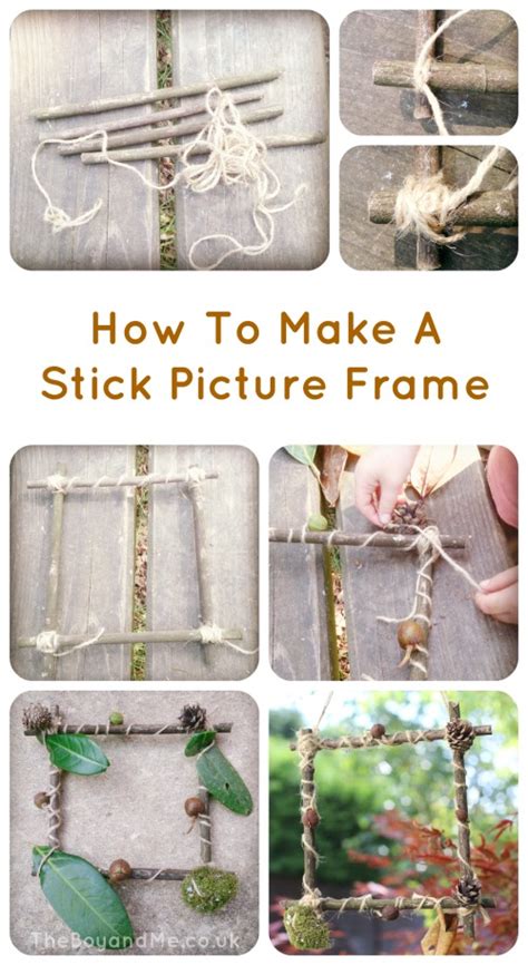 It is super easy to add a frame like this to your facebook profile picture. How To Make A Stick Picture Frame | TheBoyandMe