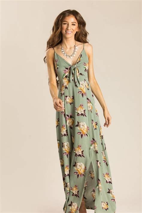 Shop The Carmen Olive Floral Maxi Dress Boutique Clothing Featuring