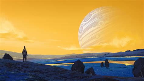 Wallpaper Sunlight Digital Art Sunset Sea Planet Reflection Sky