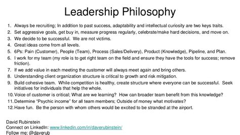 Leadership Philosophy