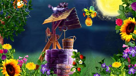 Berries Garden Wallpaper Cartoon