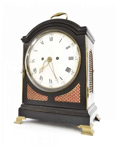 English Ebonised Double Fusee Bracket Clock The Movement Back Plate Signed Jas Mccabe London