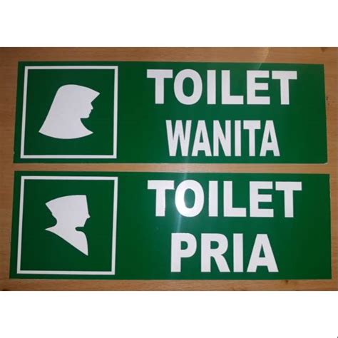 Jual Sign Label Acrylic Toilet Pria Toilet Wanita Sign Board Akrilik