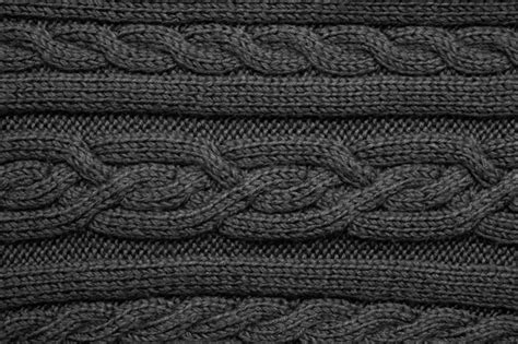 Premium Photo Knitted Fabric Background Texture Black