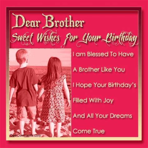 To have a brother like you is a blessing! 55 Lovely Birthday Quotes For Brother/Elder Brother ...