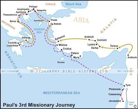 Map Of Pauls Journey In Acts 20