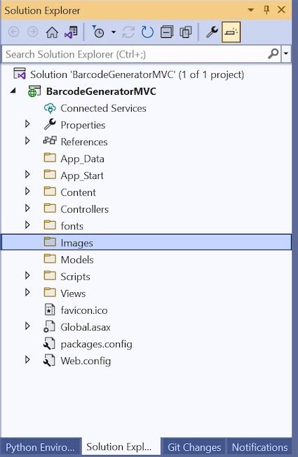 Genere y muestre una imagen de código de barras en ASP NET MVC API de código de barras de C