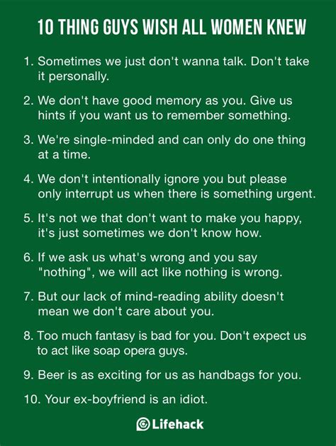 10 things guys wish all women knew relationship advice quotes advice quotes life quotes