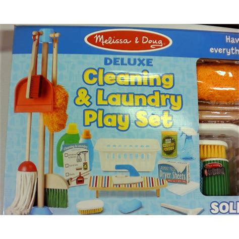 Melissa And Doug Deluxe Cleaning And Laundry Play Set 21pc Walmart