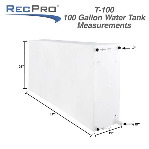 200 Gallon Rv Water Tank Combo Nsf Certified And Bpa Free Recpro