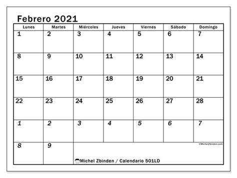 Calendario Ld Febrero De Para Imprimir Michel Zbinden Es 52864 Hot