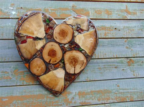 Rustic Wooden Heart Wood Heart Wooden Heart Decor Heart Etsy