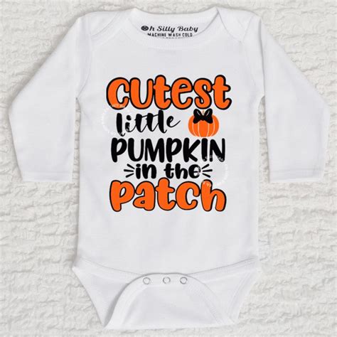 Cutest Little Pumpkin In The Patch Girl Bodysuit Or Tee Trendy Baby
