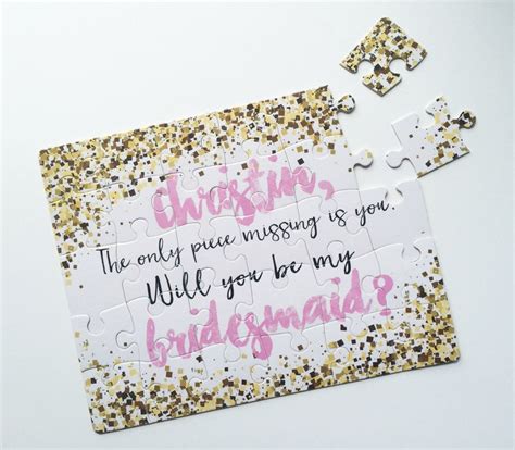 bridesmaid proposal puzzle will you be my maid of honor etsy