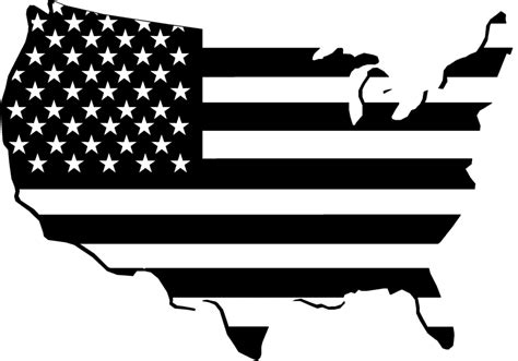Printable American Flag Clipart Black And White