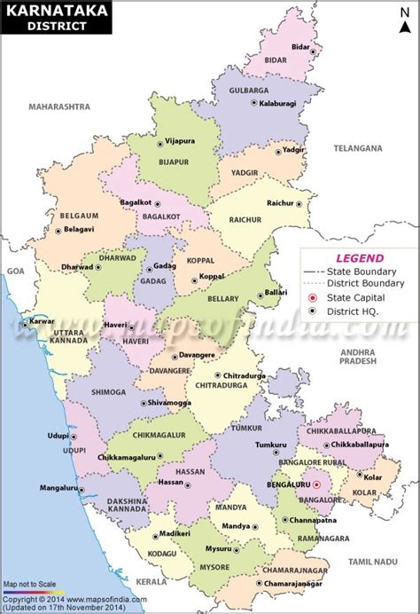 It is bounded by the states of goa and maharashtra to the north, telangana to the east, tamil nadu to the southeast, and kerala to the south and by the arabian sea to the west. How many districts are there in the state of Karnataka? - Quora