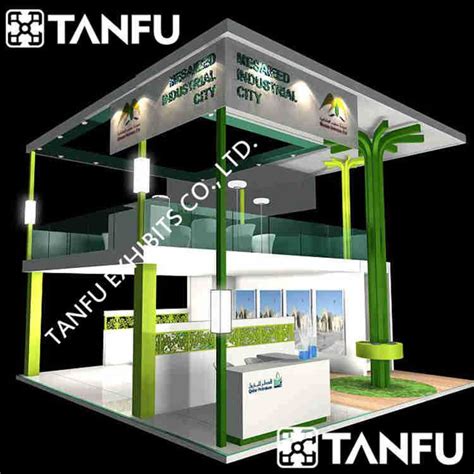 Heavy Loading Double Deck Exhibition Booth With Two Level Floor For 6m