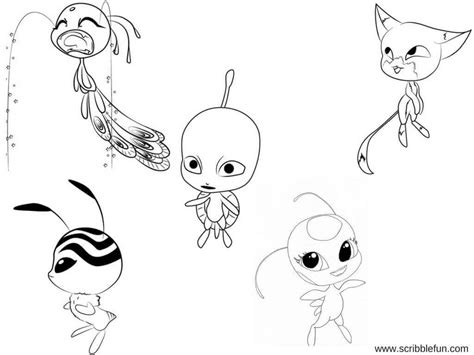 Free Printable Miraculous Ladybug Coloring Pages Kwami Pour Coloriage