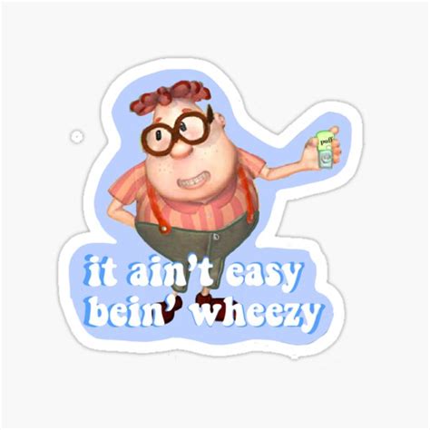Carl Wheezer And Inhaler Sticker For Sale By Emmawesley03 Redbubble