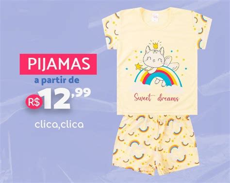 Pijamas A Partir De R1299 Loja Moda Love Em Promoção No Mamãe Pechincha
