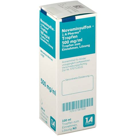 Maybe you would like to learn more about one of these? Novaminsulfon - 1 A Pharma® Tropfen 500 mg/ml 100 ml ...