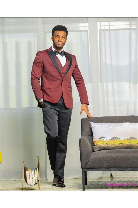 Men Maroon Wedding Tuxedo Suit Inseason Stylez