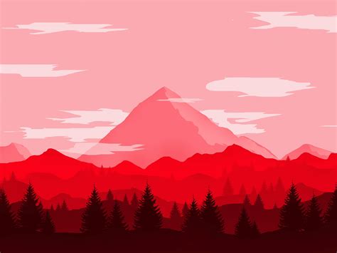 Red Mountains Minimalist 4k Hd Artist 4k Wallpapers