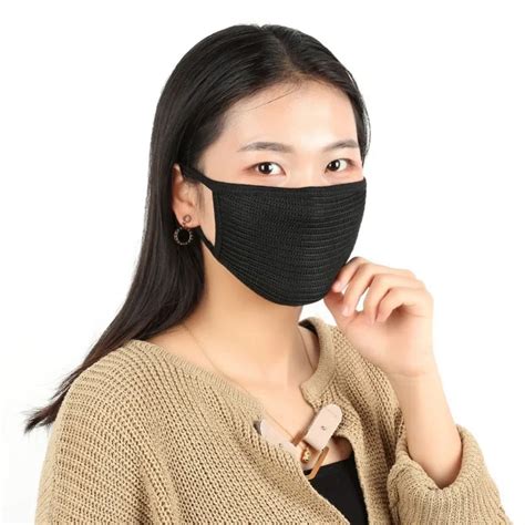 Fashion Unisex Anti Dust Cotton Mouth Mask Black Dropshipping Universal Windproof Cycling Warm