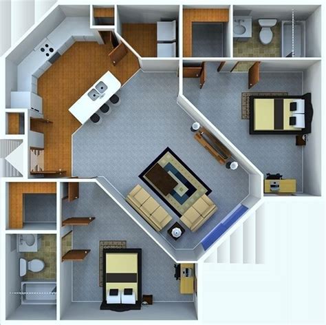 Small Apartment Layout To Upgrade Your Decoration 46