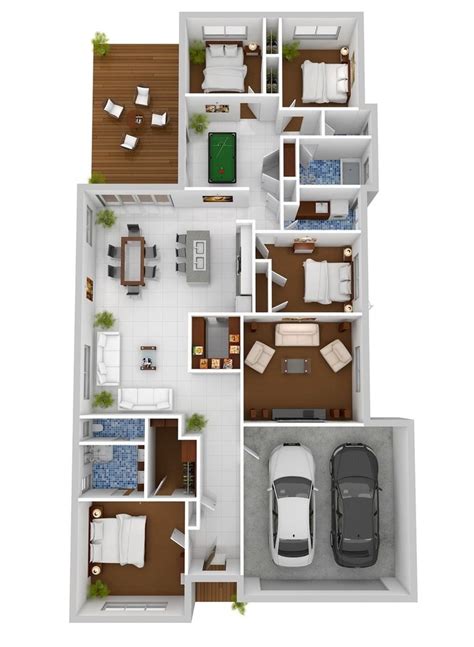4 bedroom house plans are ideal for persons with large families. แจกฟรีอีกแล้ว!! 50 แบบแปลน คอนโด/อพาร์ทเมนต์ ขนาด 4 ห้อง ...