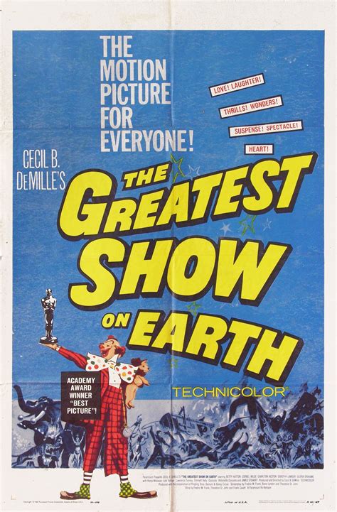 The Greatest Show On Earth Original R1960 Us One Sheet Movie Poster Posteritati Movie Poster