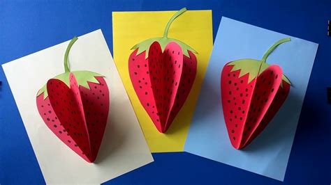 Strawberry Paper Craft Easy Preschool Crafts Paper Crafts Crafts