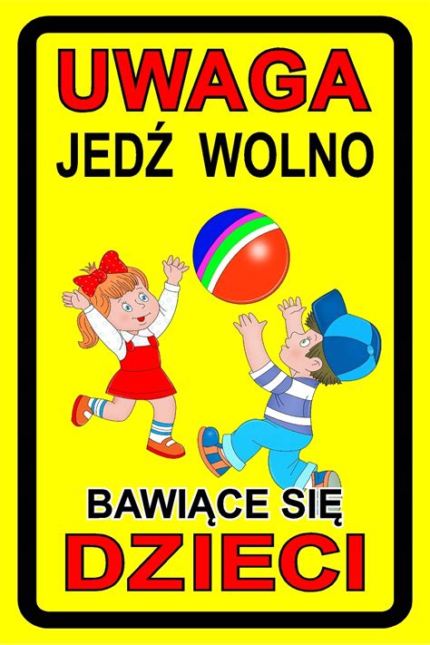 Tabliczka Zwolnij Uwaga Bawiące się Dzieci ODBLASK brak Cena