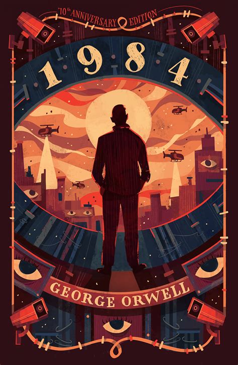 1984 By George Orwell Book Cover On Behance Book Cover Illustration