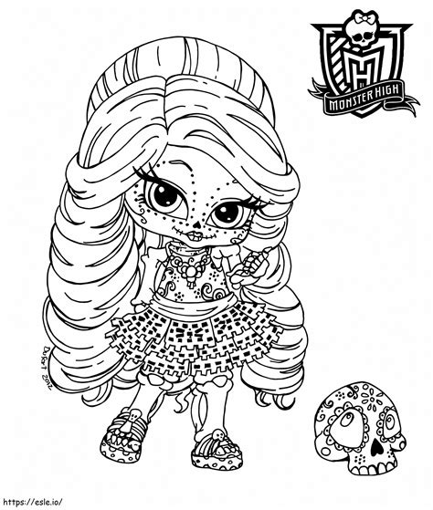 Skelita Baby Monster High Coloring Page