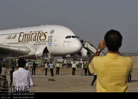 ایرنا فرود بزرگترین هواپیمای مسافربری جهان در فرودگاه امام خمینی ره