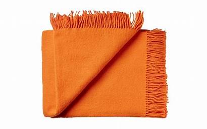 Orange Blanket Wool Blankets Scandinavian Throw Soft