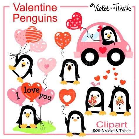 Valentine Penguin Clipart Super Cute Penguins Valentines Day Clip Art