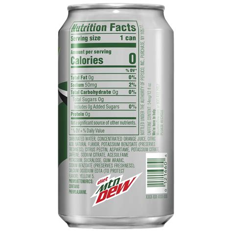 Mountain dew nutrition facts - partsnored