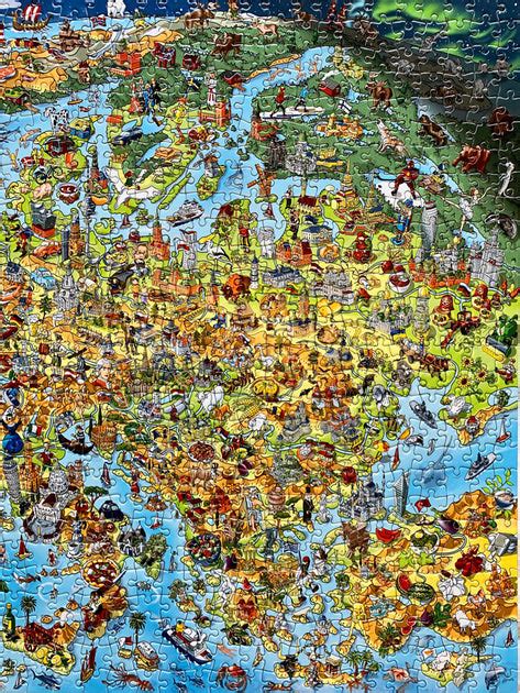1000 Piece Jigsaw Puzzle In Tin Box This Is Europe Arty Globe By