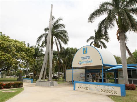 Tropic of capricorn is an imaginary line passing through 23 1/2 degrees south of equator. Rockhampton, QLD - Aussie Towns