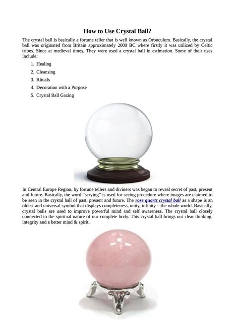 How To Use Crystal Ball By Sevenchakraindia Issuu