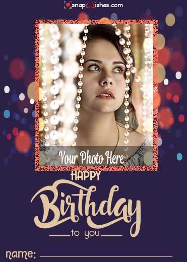 Free E Birthday Cards Birthday Cake With Name And Photo Best Name