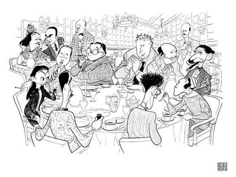 Algonquin Roundtable Cartoon By Al Hirschfeld Algonquin Round Table